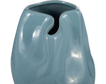 Sagebrook 10" Ceramic Abstract Vase - Cameo Blue