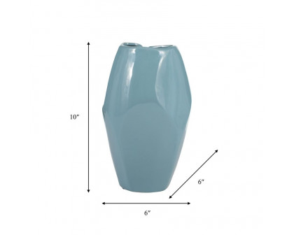 Sagebrook 10" Ceramic Abstract Vase - Cameo Blue