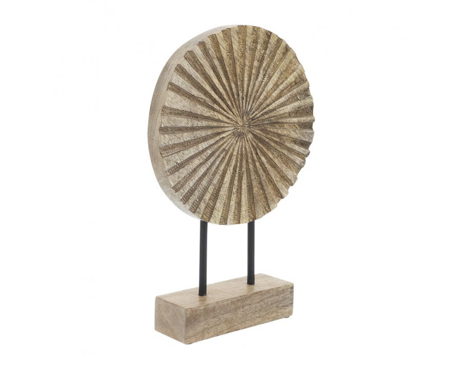 Sagebrook - 12" Wood Pinwheel Decor in Natural