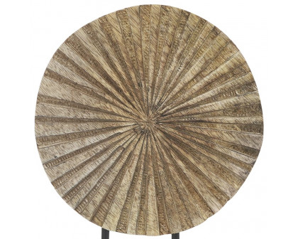 Sagebrook - 12" Wood Pinwheel Decor in Natural