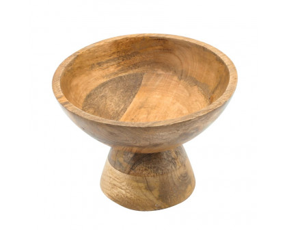 Sagebrook™ 8" Wood Bowl With Stand - Natural