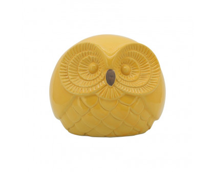 Sagebrook 8" Ceramic Owls (Set Of 3) - Yellow