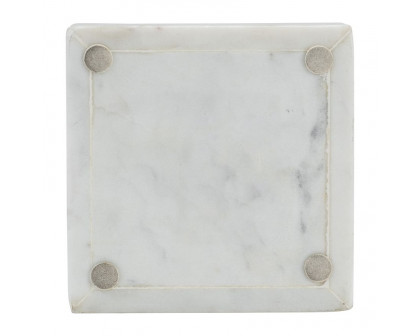 Sagebrook 5"x5" Marble Box Knob - White