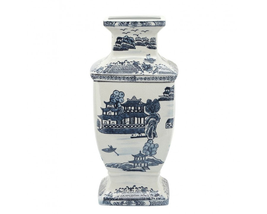 Sagebrook 16" Ceramic Chinoiserie Vase