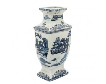 Sagebrook™ 15" Ceramic Chinoiserie Vase - Blue