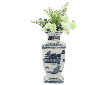 Sagebrook™ 15" Ceramic Chinoiserie Vase - Blue