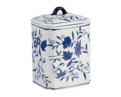 Sagebrook™ 8" Ceramic Box Jar With Lid - Blue