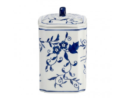 Sagebrook™ 8" Ceramic Box Jar With Lid - Blue