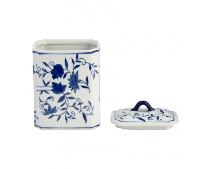 Sagebrook™ 8" Ceramic Box Jar With Lid - Blue