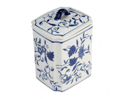 Sagebrook™ 8" Ceramic Box Jar With Lid - Blue