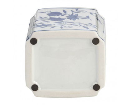 Sagebrook™ 8" Ceramic Box Jar With Lid - Blue