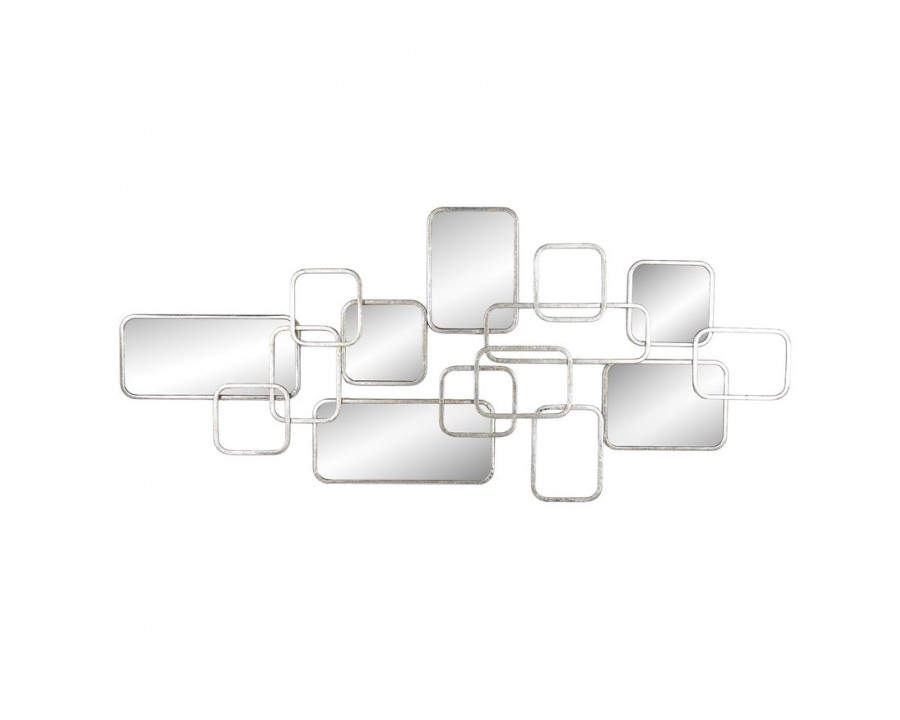 Sagebrook Metal Wall Accent With Mirrors - Silver