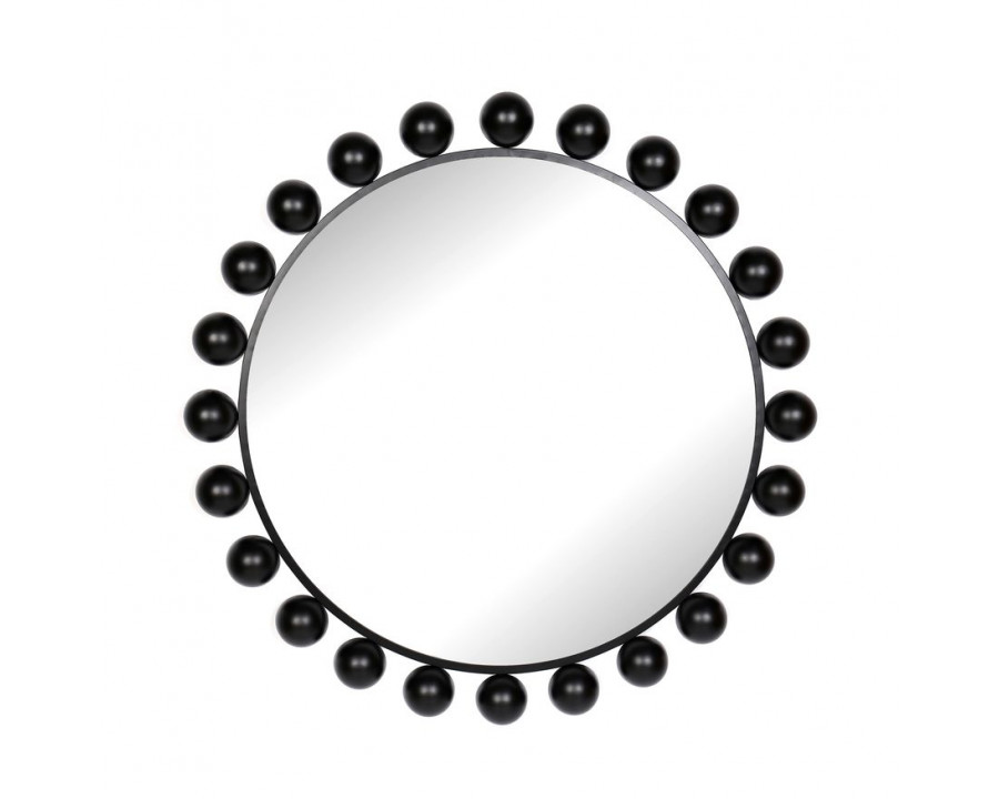 Sagebrook Metal Round Mirror - Black