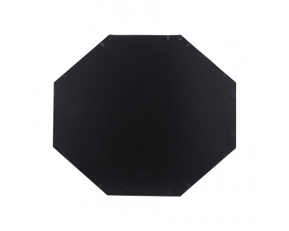 Sagebrook Metal Octagonal Mirror - Black/Gold