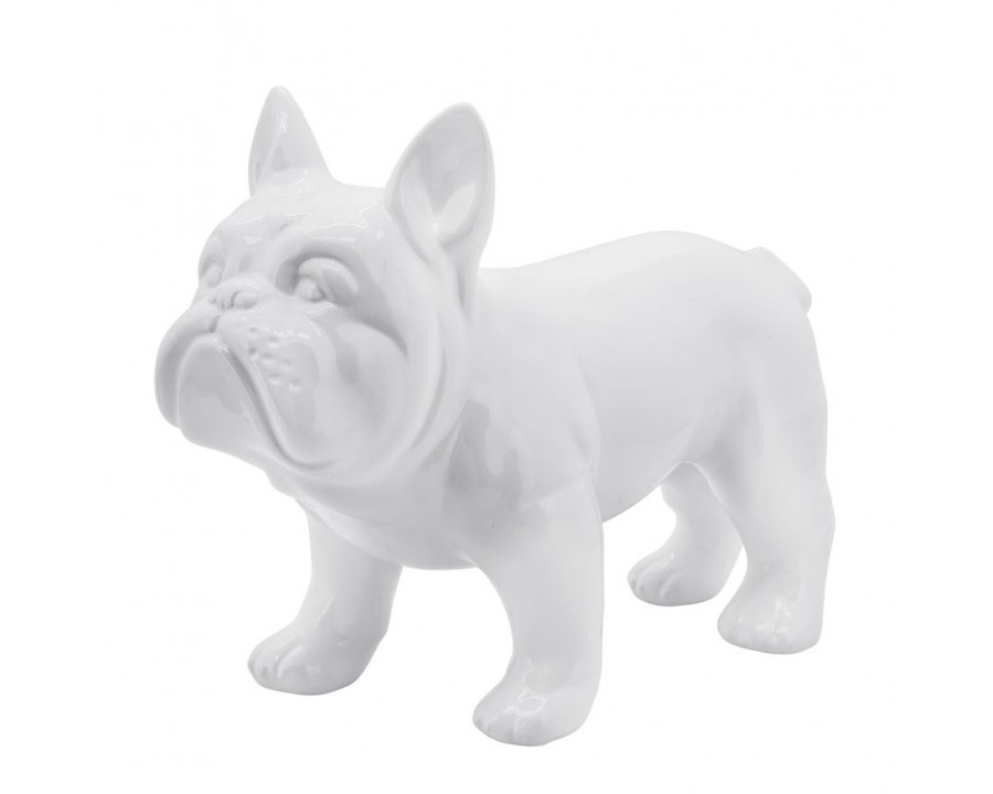 Sagebrook - 12" Ceramic Bulldog in White