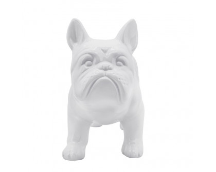 Sagebrook - 12" Ceramic Bulldog in White