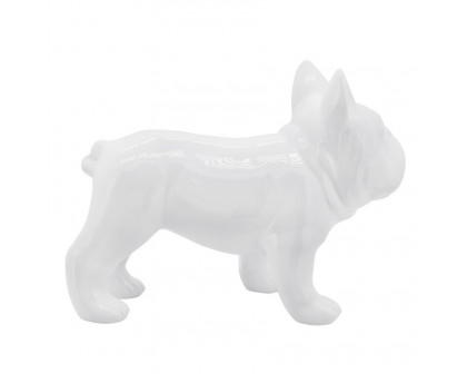 Sagebrook - 12" Ceramic Bulldog in White