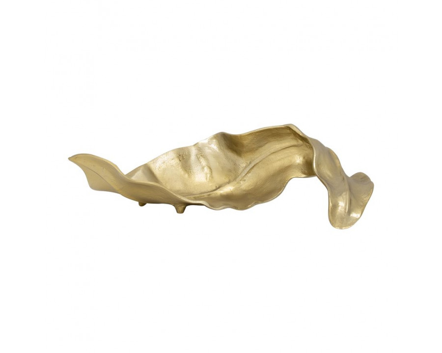 Sagebrook 19" Metal Curled Leaf - Gold