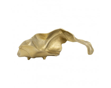 Sagebrook 19" Metal Curled Leaf - Gold