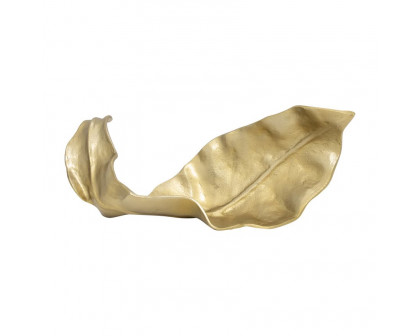 Sagebrook 19" Metal Curled Leaf - Gold