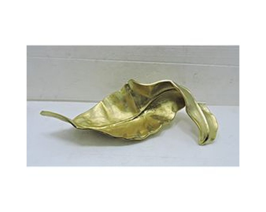 Sagebrook 22" Metal Curled Leaf - Gold