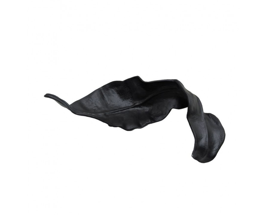 Sagebrook 19" Metal Curled Leaf - Black