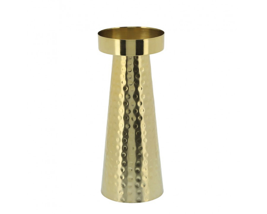 Sagebrook 8" Metal Hammered Candle Holder - Gold