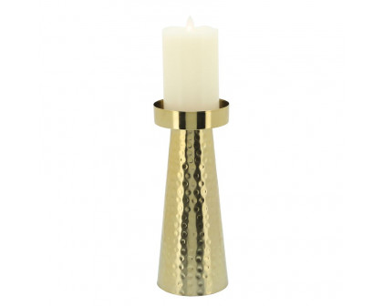 Sagebrook 8" Metal Hammered Candle Holder - Gold