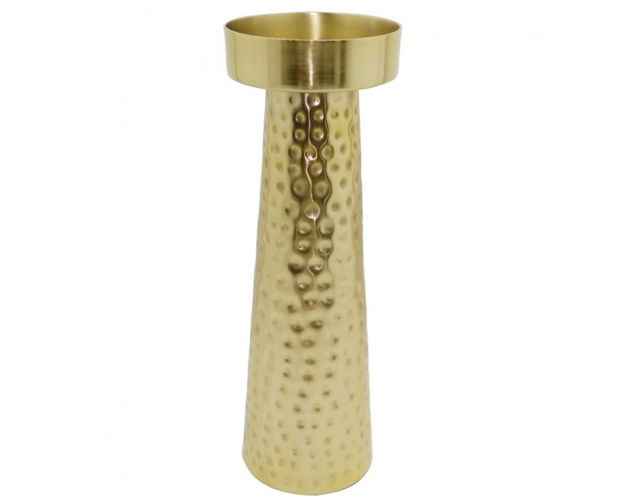 Sagebrook 12" Metal Hammered Candle Holder - Gold