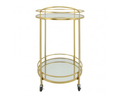 Sagebrook - Two Layered Metal Round Bar Cart