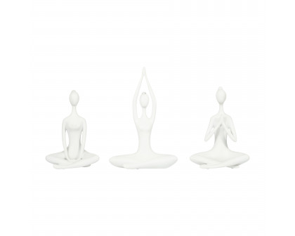 Sagebrook 10" Resin Yoga Ladies (Set Of 3)