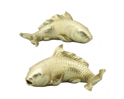 Sagebrook 11" Resin Koi Fish - Gold