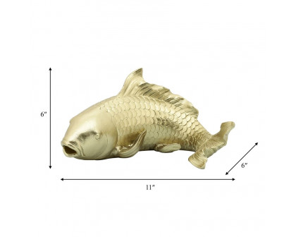 Sagebrook 11" Resin Koi Fish - Gold