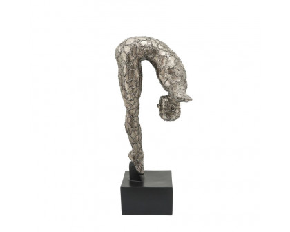 Sagebrook 24" Resin Bowing Human - Gunmetal