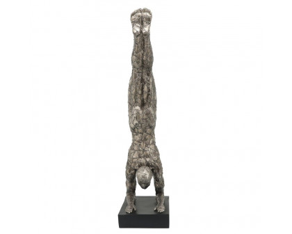 Sagebrook 33" Resin Sirsasana - Gunmetal