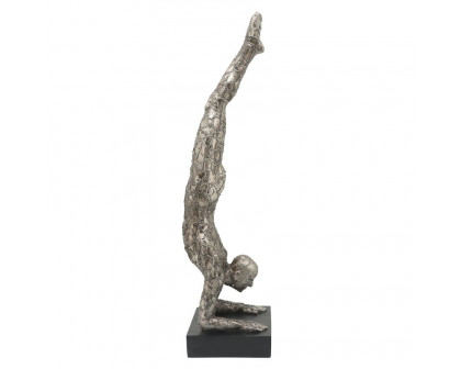 Sagebrook 33" Resin Sirsasana - Gunmetal