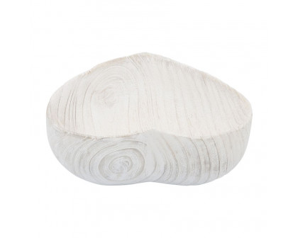 Sagebrook™ 9"/10" Wood Heart Bowls (Set Of 2) - White