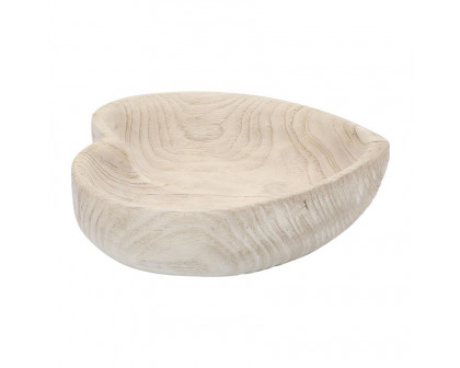 Sagebrook™ 9"/10" Wood Heart Bowls (Set Of 2) - Natural