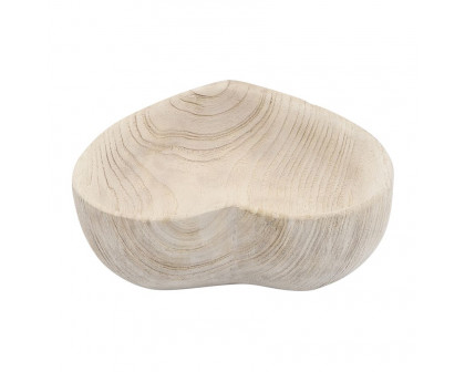 Sagebrook™ 9"/10" Wood Heart Bowls (Set Of 2) - Natural