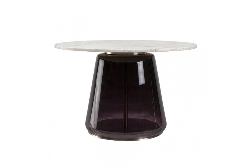 Sagebrook™ Marble Top Coffee Table Glass Base - White/Purple