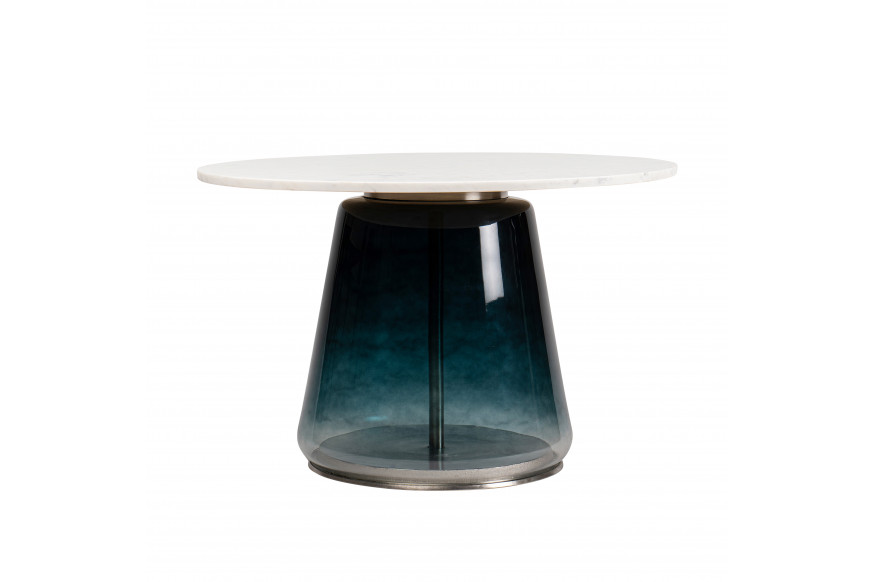 Sagebrook™ Marble Top Coffee Table Glass Base - Blue