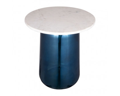 Sagebrook - Side Table Glass Base in Metallic