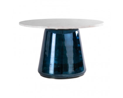 Sagebrook Marble Top Coffee Table Glass Base