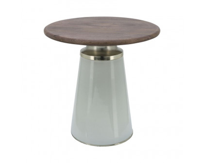 Sagebrook 18" Nebular Side Table - Cream