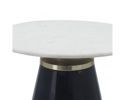 Sagebrook Marble Top Nebular Coffee Table - White/Blue