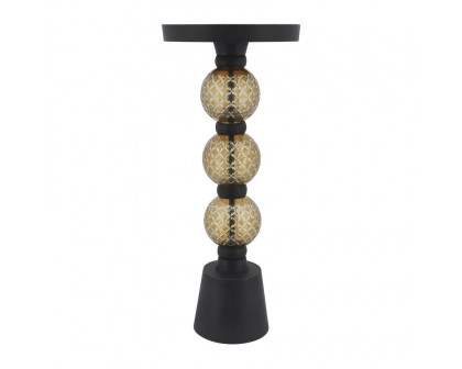 Sagebrook™ 23" Side Table With Mirror Top - Gold/Black