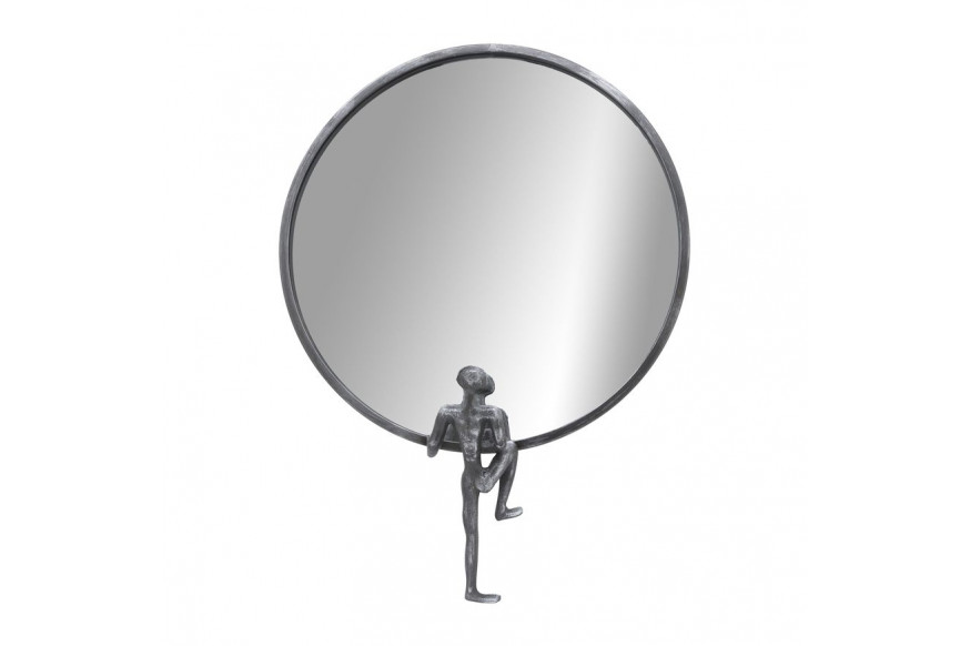 Sagebrook™ Metal Mirror With Man Decor - Black