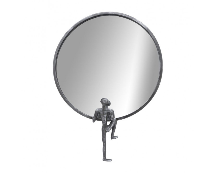 Sagebrook Metal Mirror With Man Decor