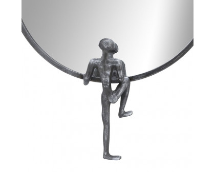 Sagebrook™ Metal Mirror With Man Decor - Black