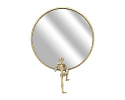 Sagebrook Metal Mirror With Man Decor